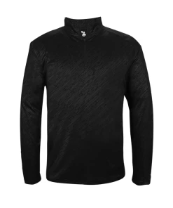 Badger Womens Line Embossed 1/4 Zip Pullover Jackets