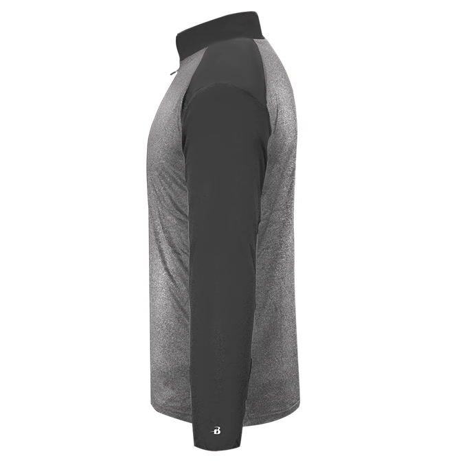 Badger Sport Heather Tonal 1/4 Zip Pullover Jacket - Image 2