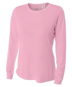 A4 Womens Long Sleeve Performance Crew Volleyball Top