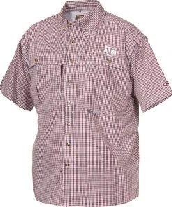 Drake Texas A&M Plaid Wingshooter's Shirt Short Sleeve