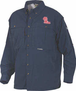 Drake Ole Miss Cotton Wingshooter's Shirt Long Sleeve