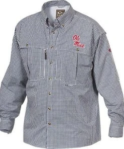 Drake Ole Miss Plaid Wingshooter's Shirt Long Sleeve